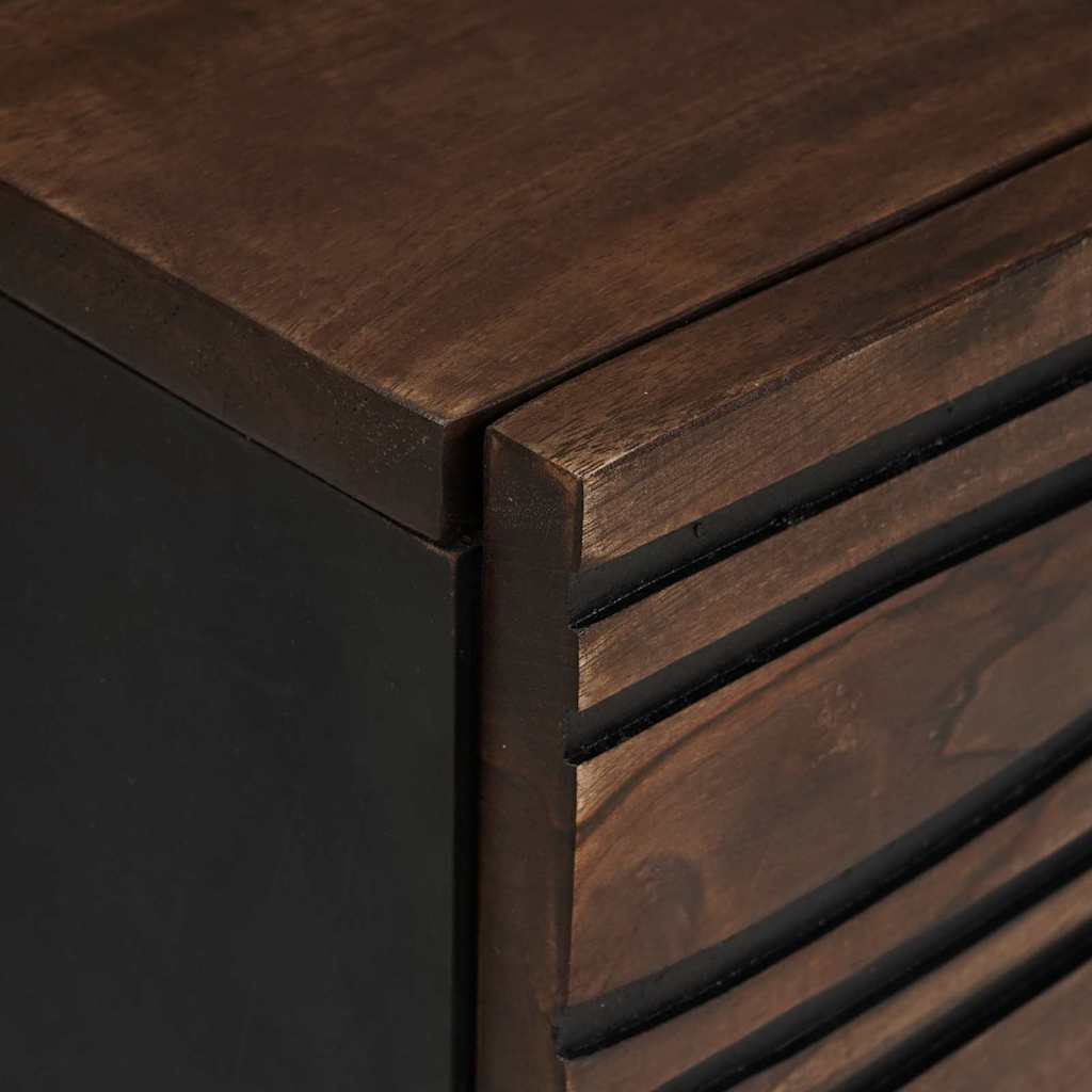 Coffee Table Brown and Black 80 x 50 x 40 cm