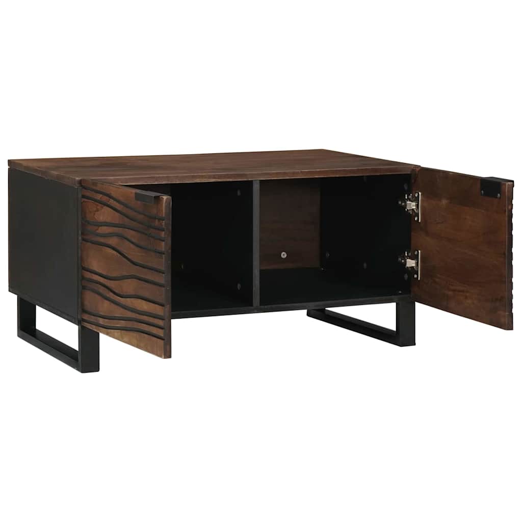 Coffee Table Brown and Black 80 x 50 x 40 cm