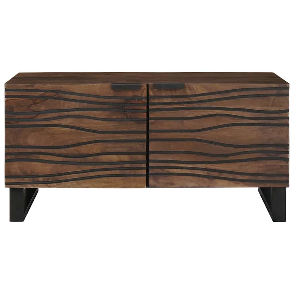 Coffee Table Brown and Black 80 x 50 x 40 cm