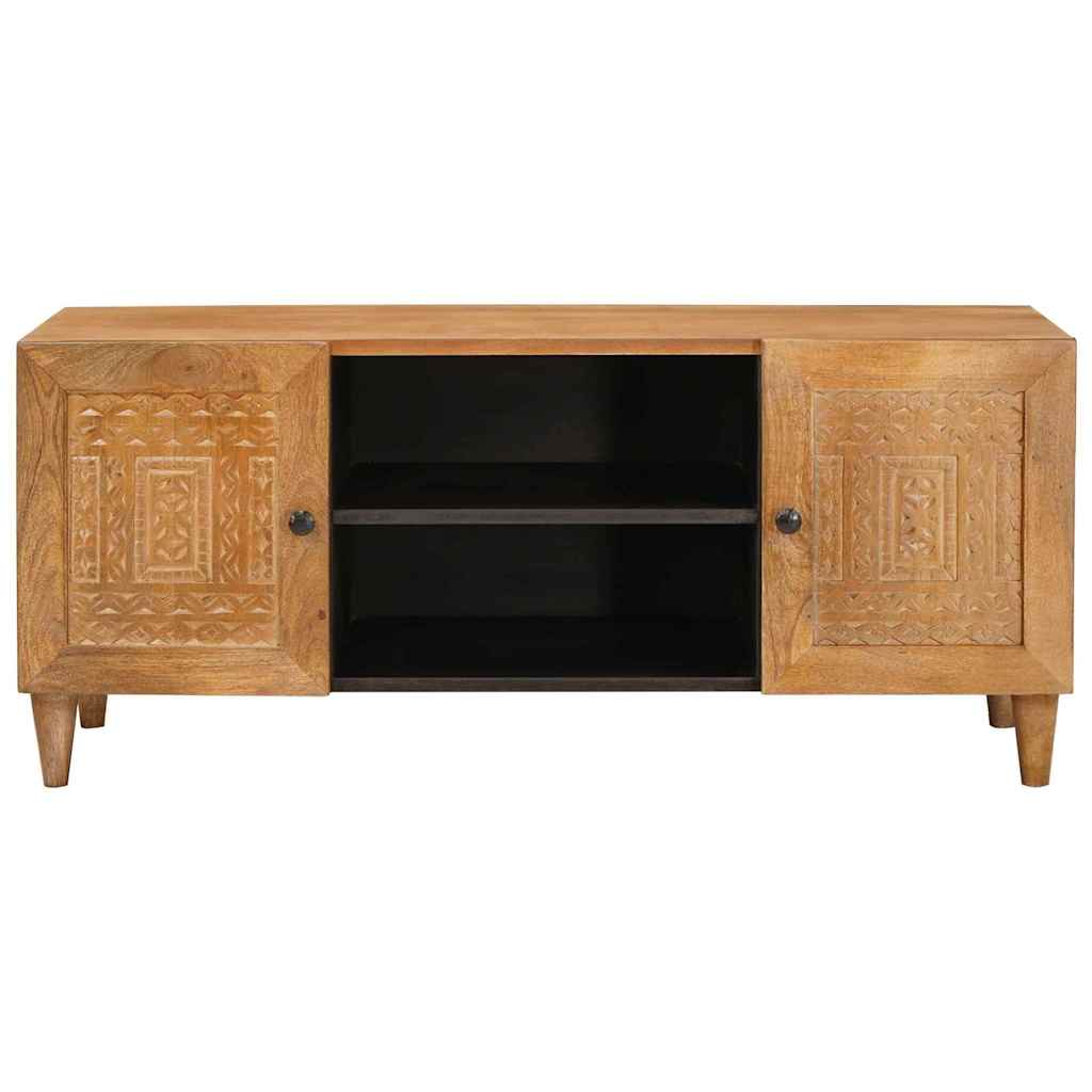 TV Cabinet Light brown 105 x 33 x 46 cm Solid mango wood