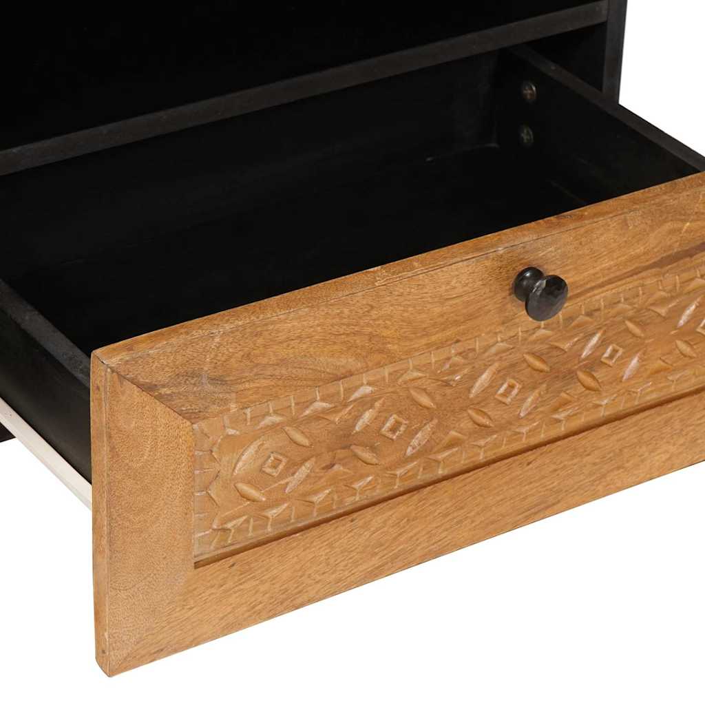 TV Cabinet Light brown 80 x 33 x 46 cm Solid mango wood