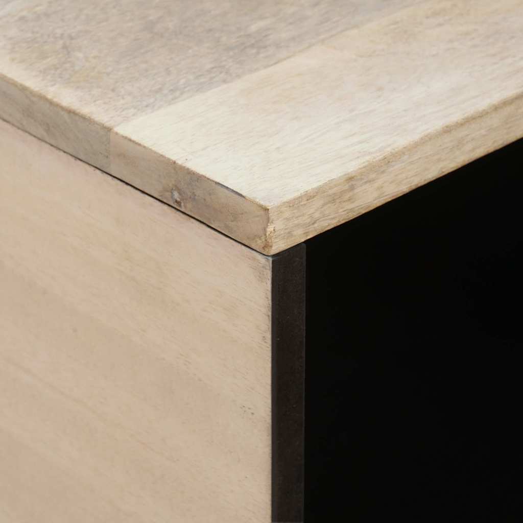 Coffee Table with Shelf Beige 80 x 50 x 40 cm Solid mango wood