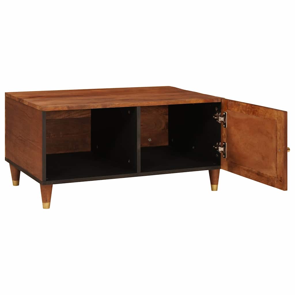 Coffee Tables Brown 80 x 50 x 40 cm Cane and solid mango wood