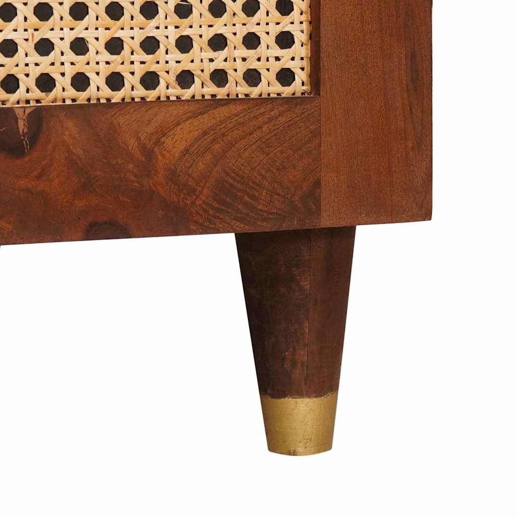 Coffee Tables Brown 80 x 50 x 40 cm Cane and solid mango wood