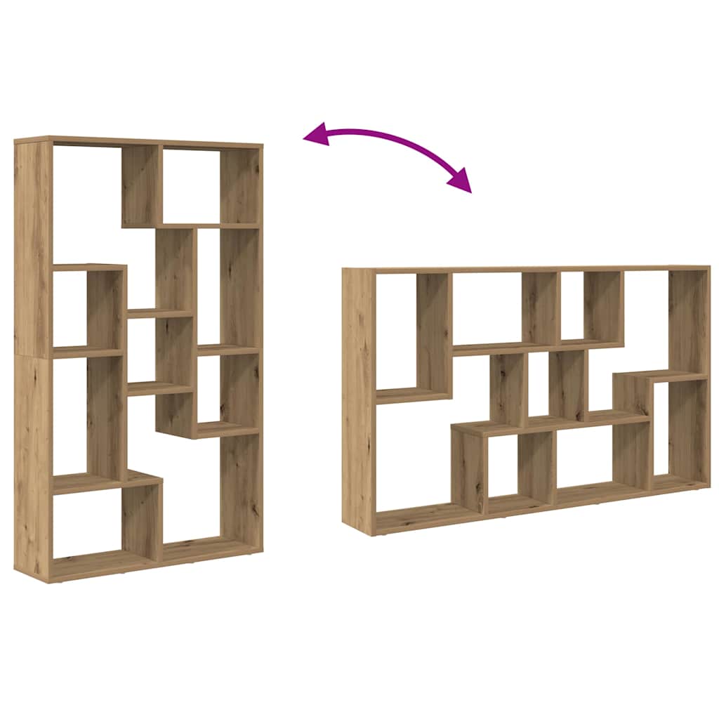 Bookcase Artisian Oak 72x20x120 cm Engineered Wood