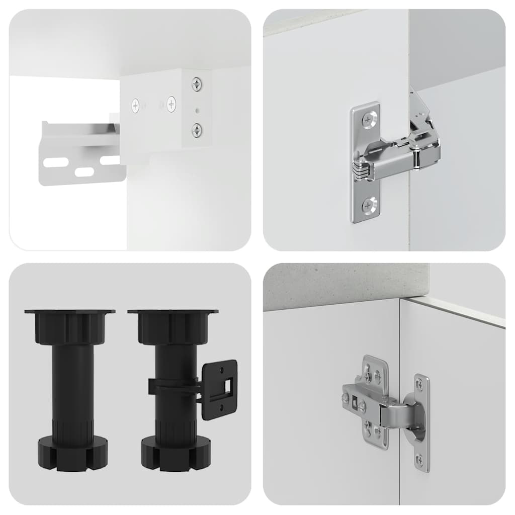 11 Piece Kitchen Cabinet Set Kalmar Concrete Grey Engineered Wood