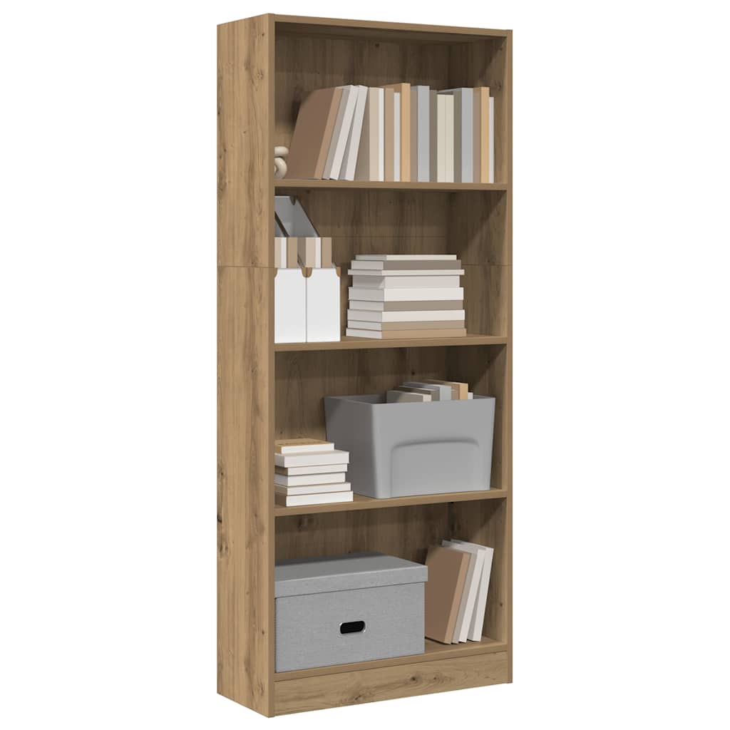 Bookcase Artisian Oak 60x24x143 cm Engineered Wood