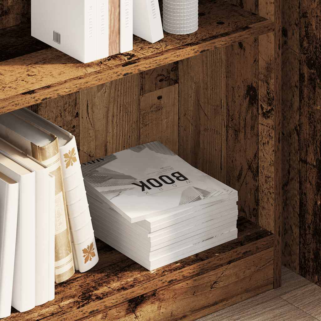 Bookcase Old Wood 80x24x76 cm Engineered Wood