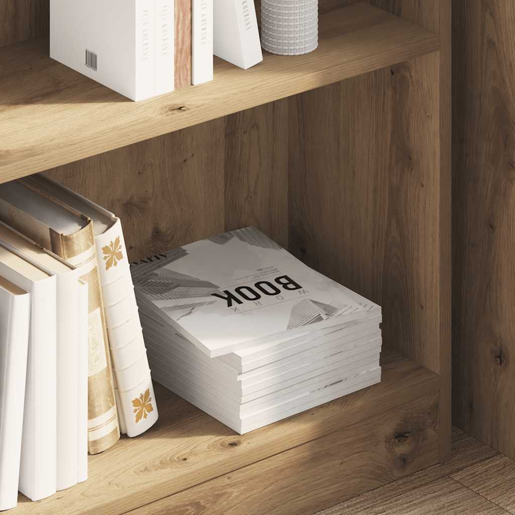 Bookcase Artisian Oak 80x24x76 cm Engineered Wood