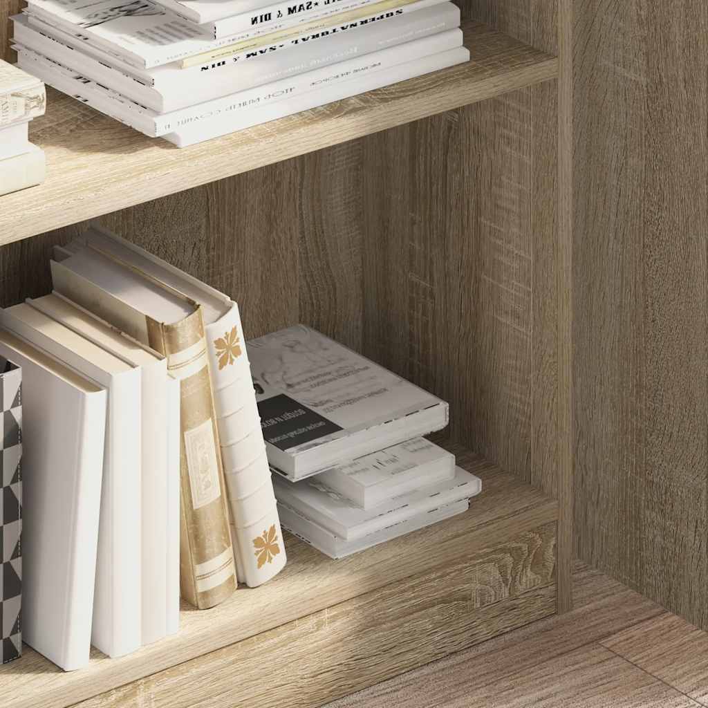 Bookcase Sonoma Oak 80x24x109 cm Engineered Wood