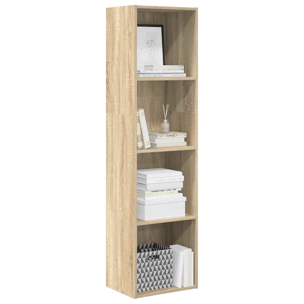 Bookcase Sonoma Oak 40x30x152 cm Engineered Wood