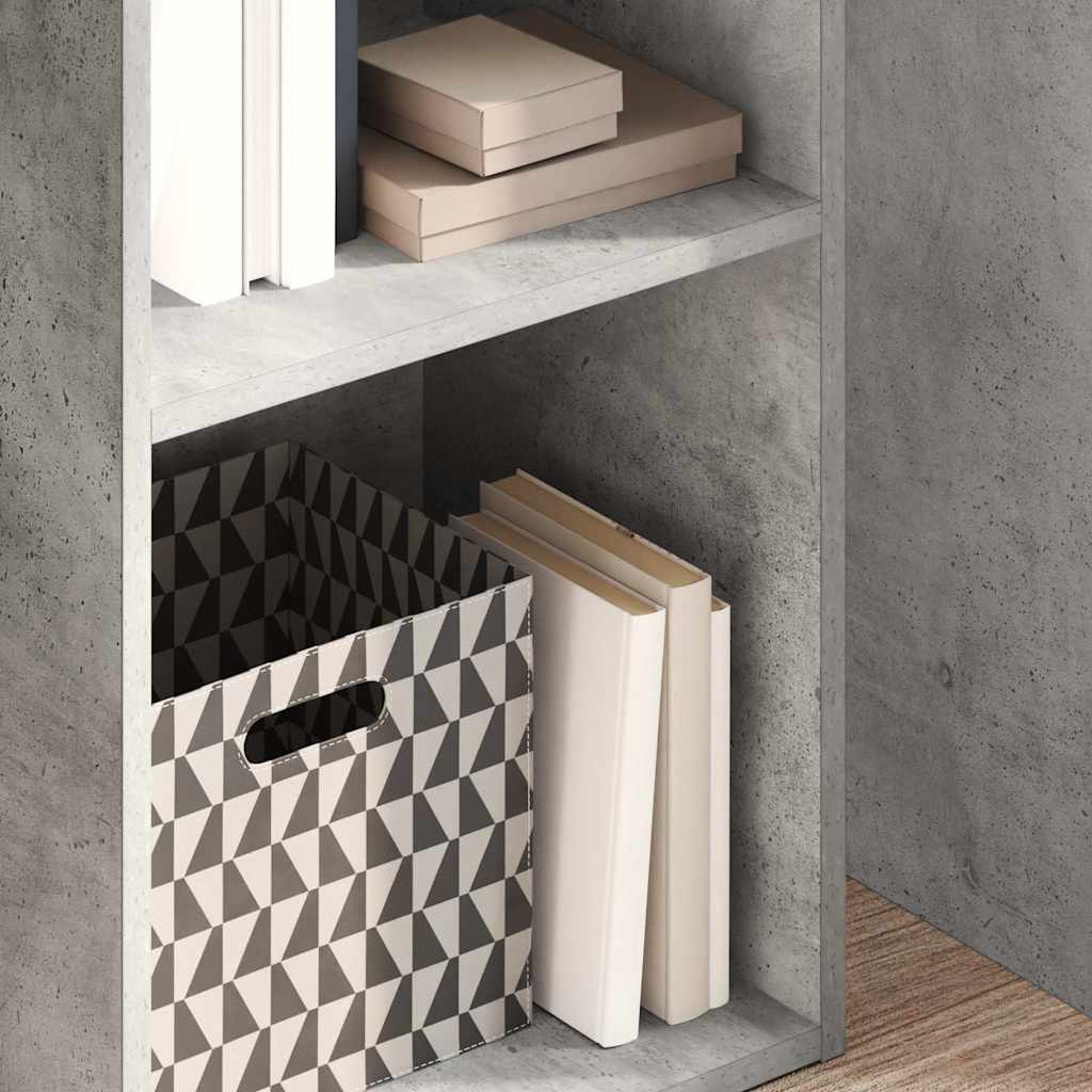Bookcase Concrete Grey 40x30x152 cm Engineered Wood