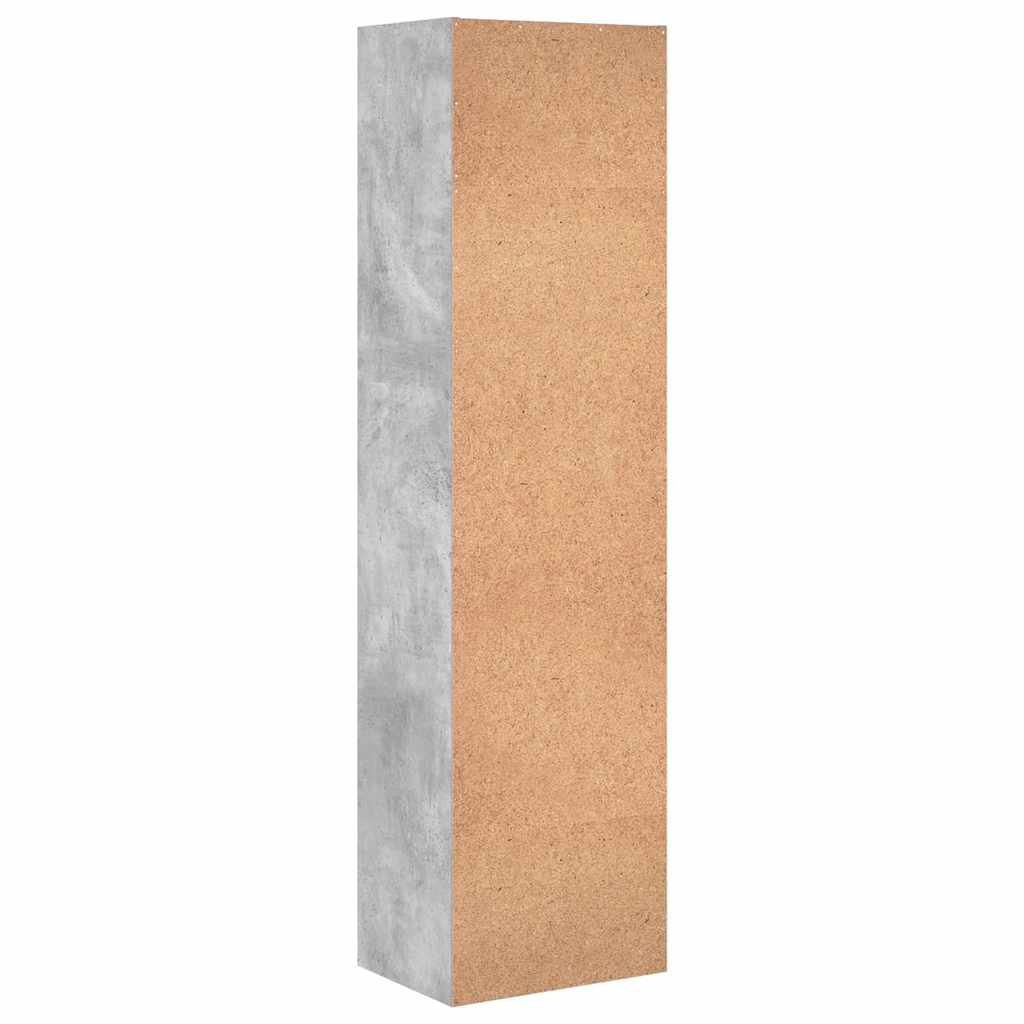 Bookcase Concrete Grey 40x30x152 cm Engineered Wood