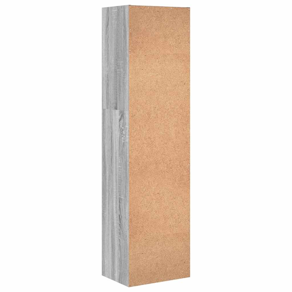 Bookcase Grey Sonoma 40x30x152 cm Engineered Wood