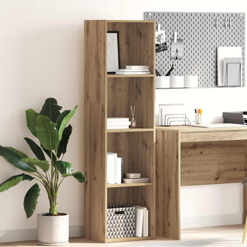 Bookcase Artisian Oak 40x30x152 cm Engineered Wood