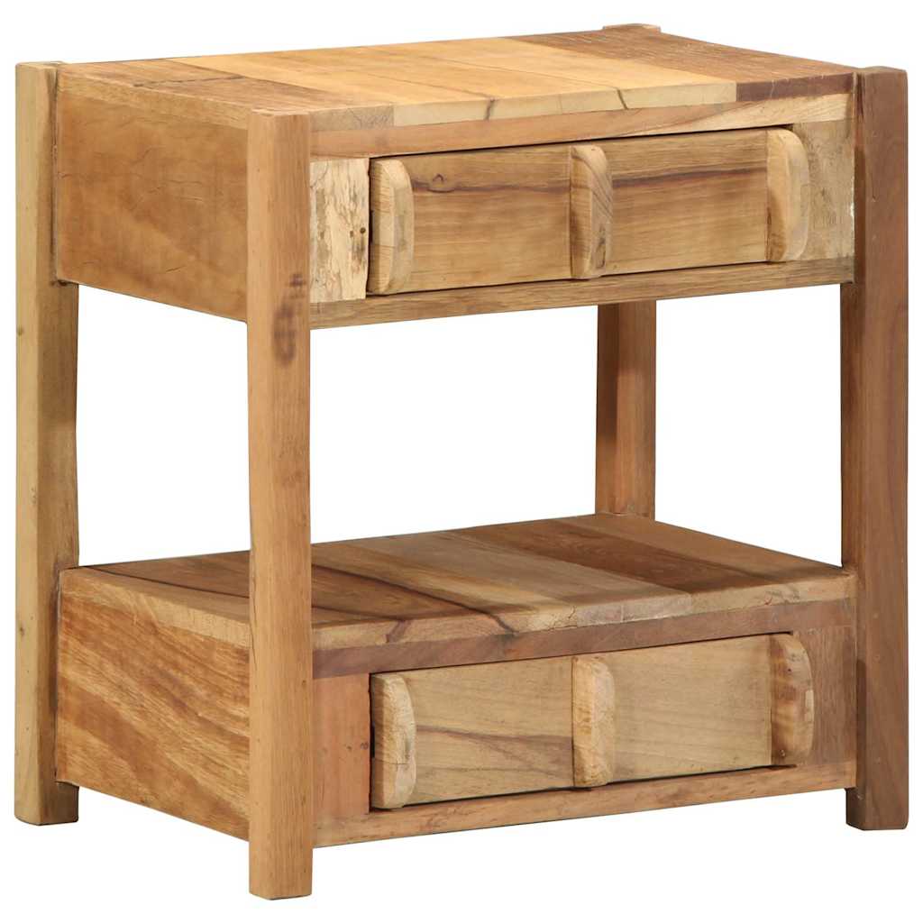 Side Table with Drawer Brown 43 x 32 x 46 cm Solid Reclaim wood