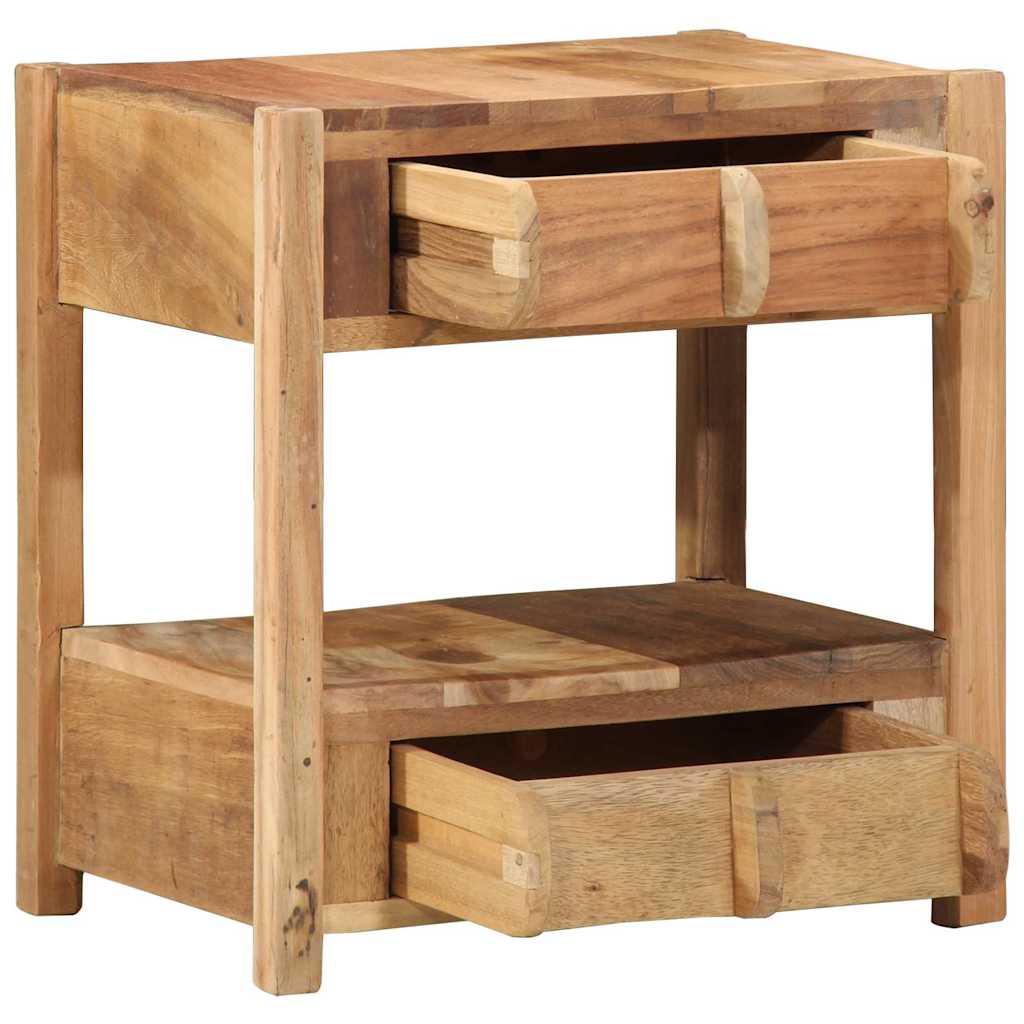 Side Table with Drawer Brown 43 x 32 x 46 cm Solid Reclaim wood