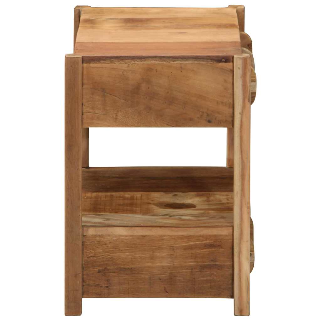 Side Table with Drawer Brown 43 x 32 x 46 cm Solid Reclaim wood