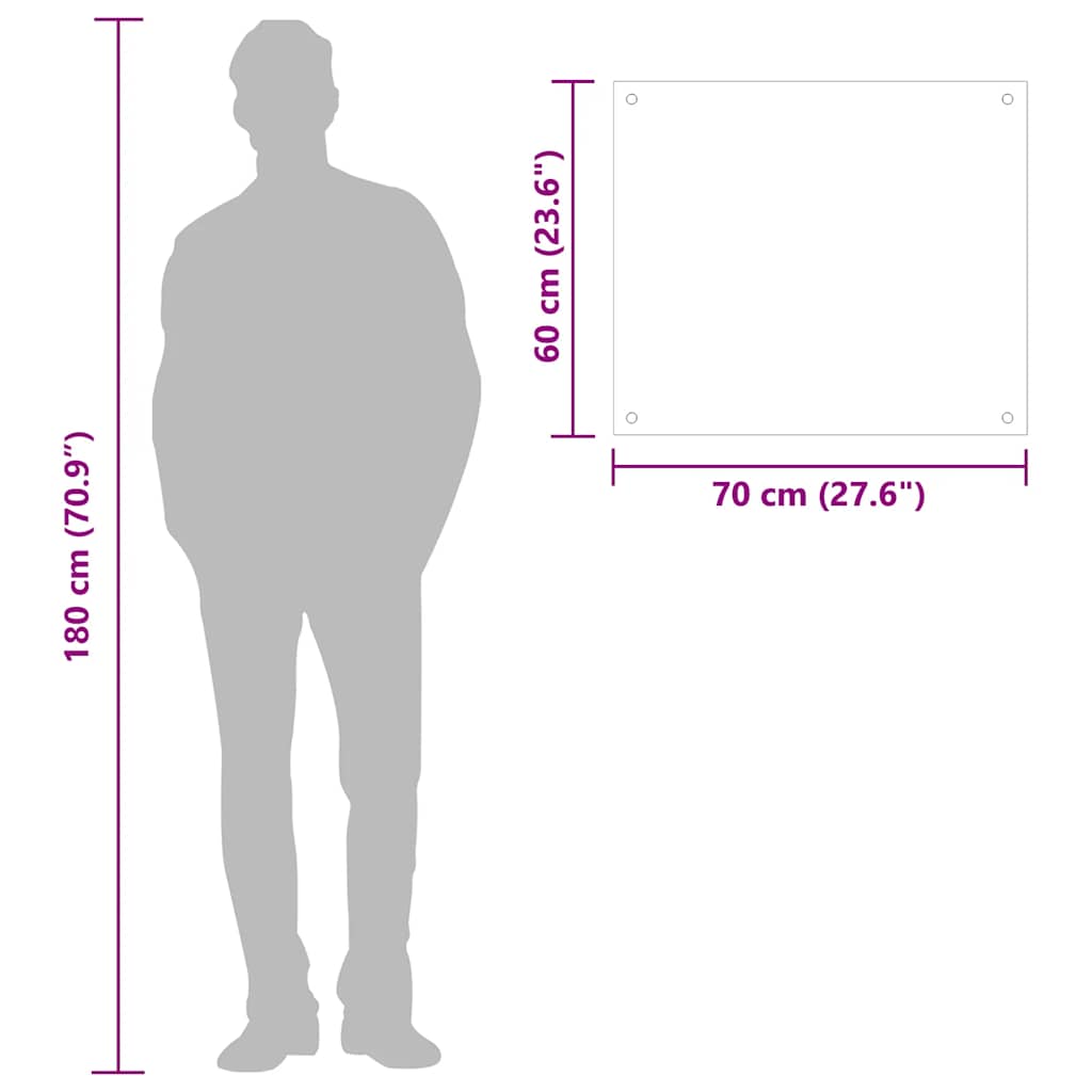 Kitchen Backsplashes 2 pcs White 70x60 cm Tempered Glass