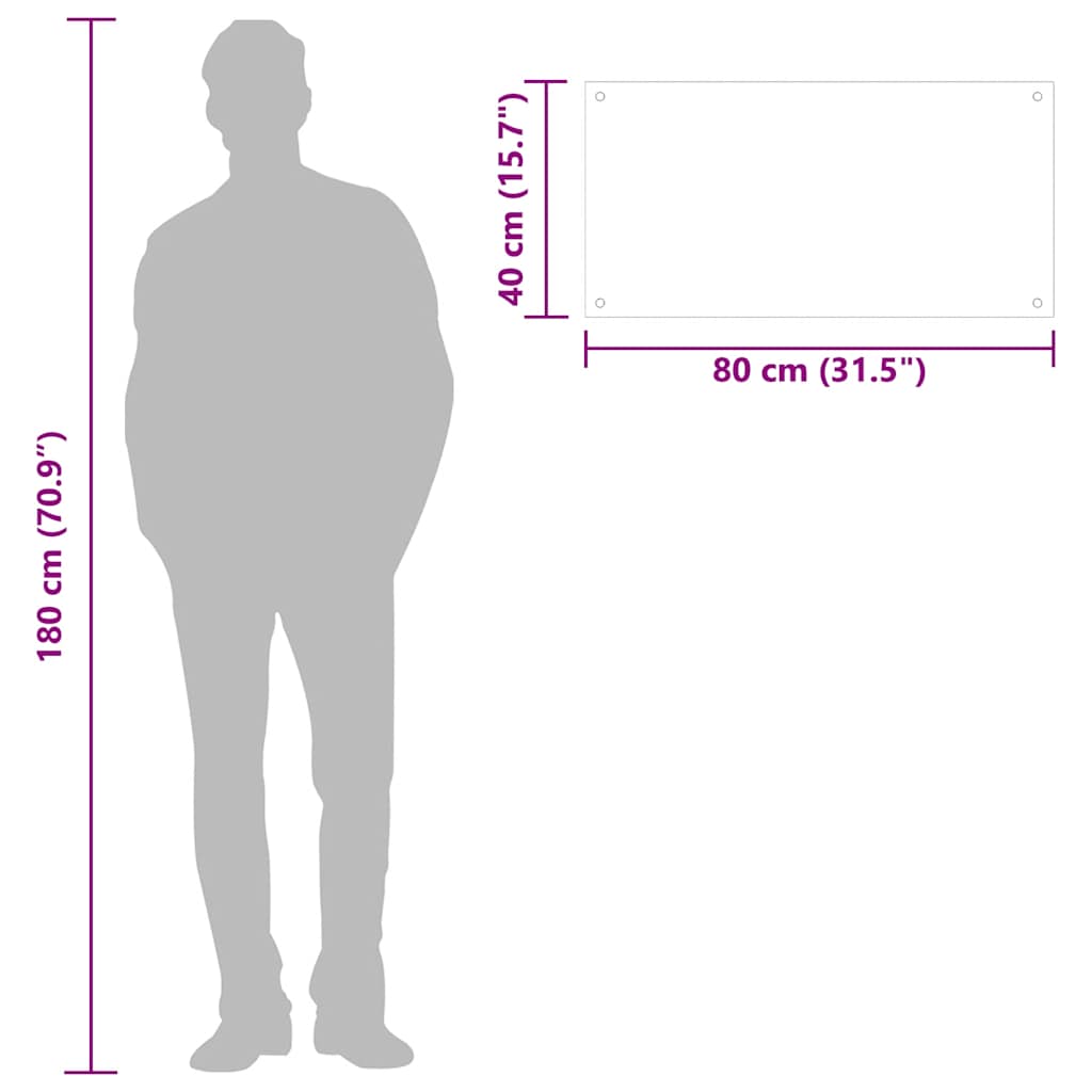 Kitchen Backsplashes 2 pcs White 80x40 cm Tempered Glass