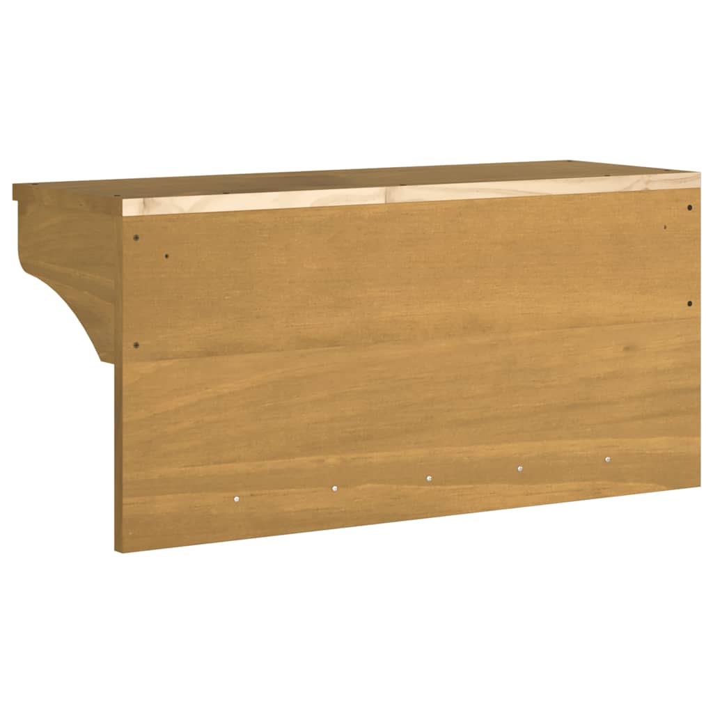 Wall-mounted Coat Rack SANDNES 87x30x42 cm Solid Wood Pine