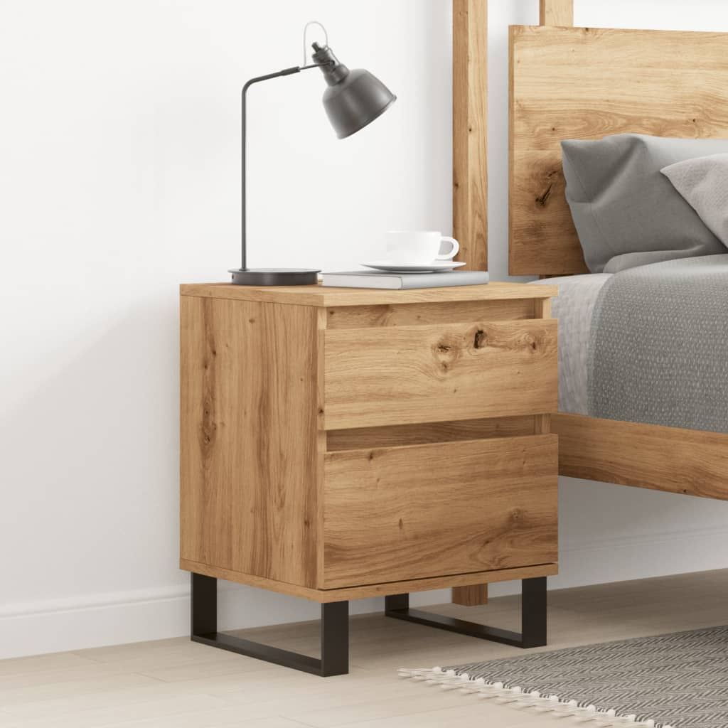Bedside Cabinet Artisan Oak 40x35x50 cm Engineered Wood