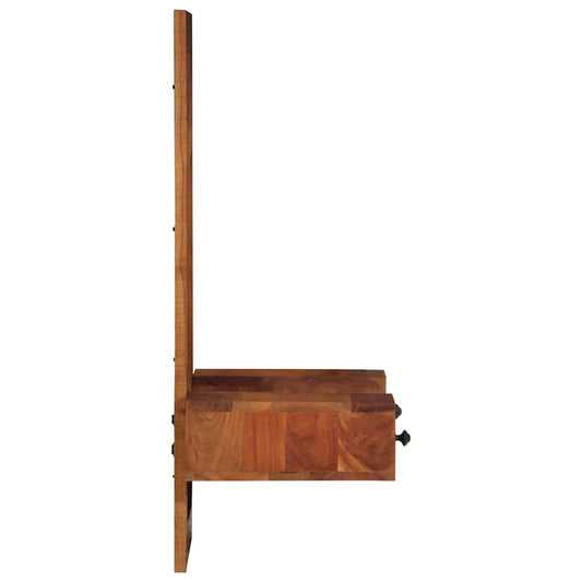 Wall Mirror With Drawers 60X33X90 Cm Solid Wood Acacia