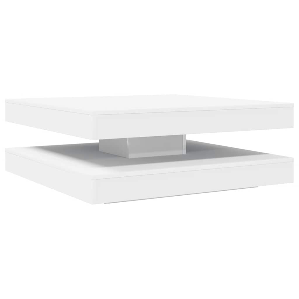 Coffee Table 360-Degree Rotatable White 90x90x34.5 cm