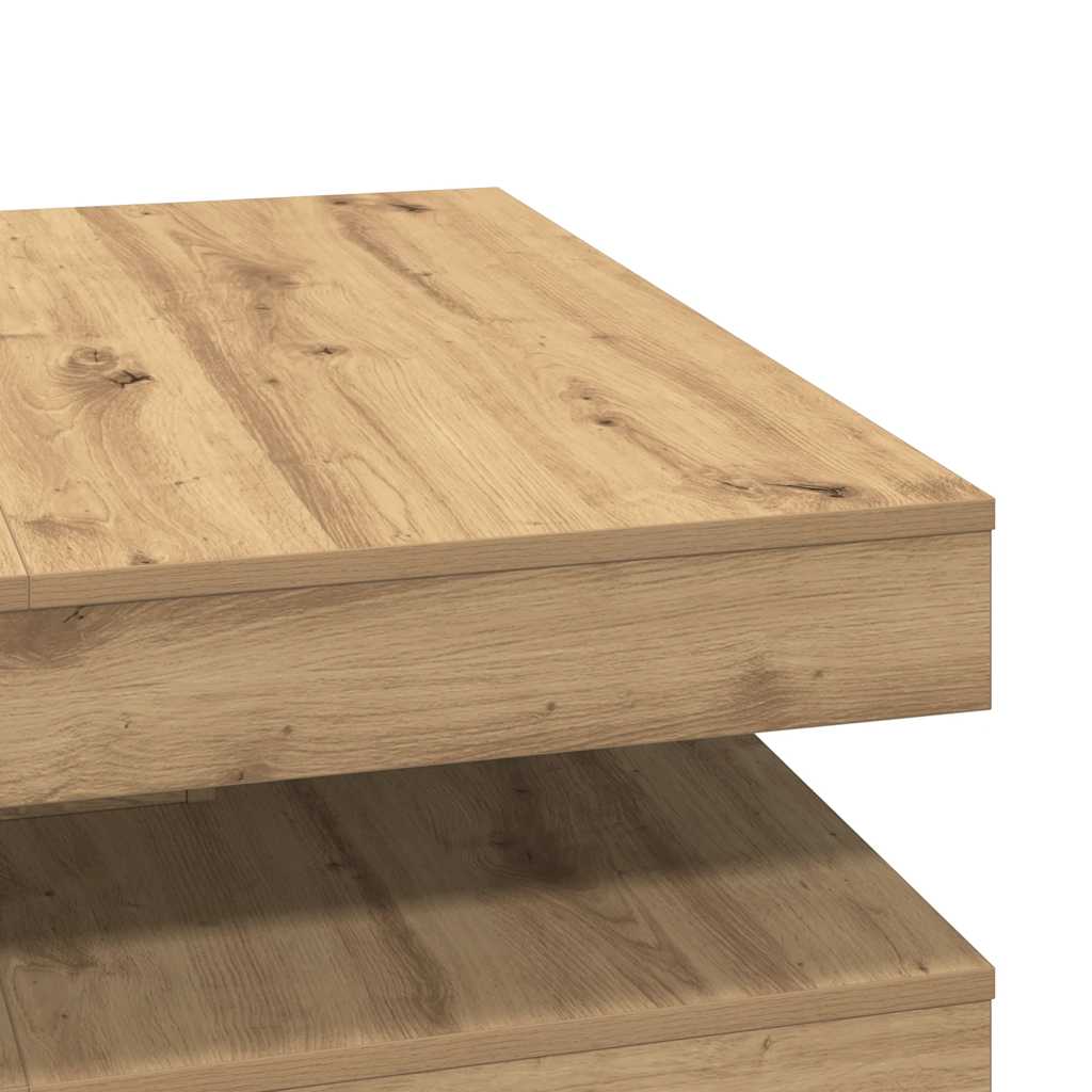 Coffee Table 360-Degree Rotatable Artisan Oak 90x90x34.5 cm