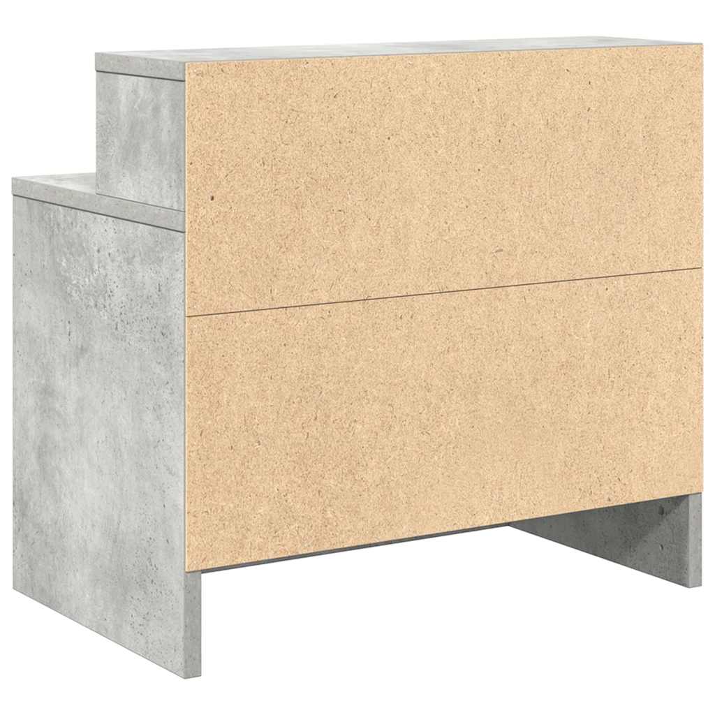 Bedside Cabinets with Drawer 2 pcs Concrete Grey 51x31x47 cm