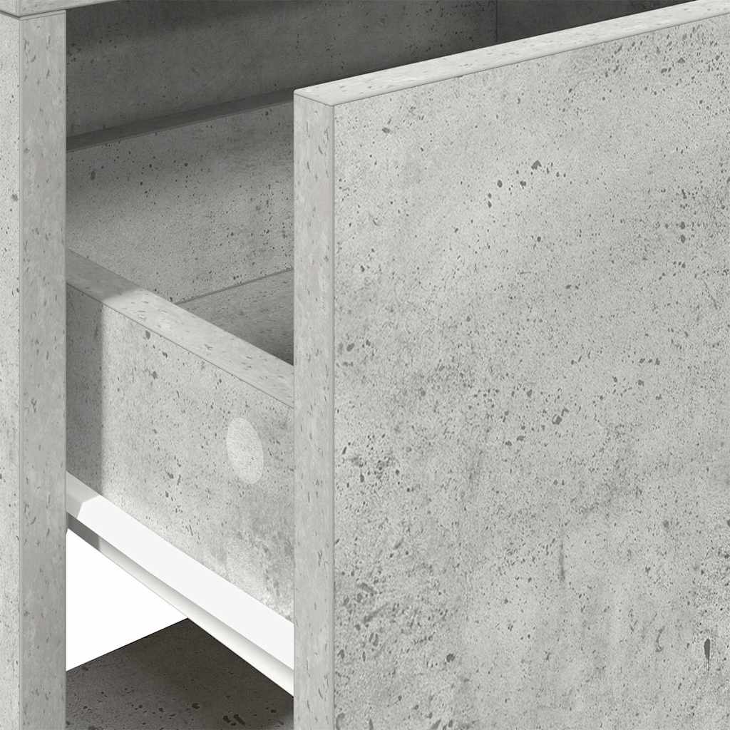 Bedside Cabinets with Drawer 2 pcs Concrete Grey 51x31x47 cm