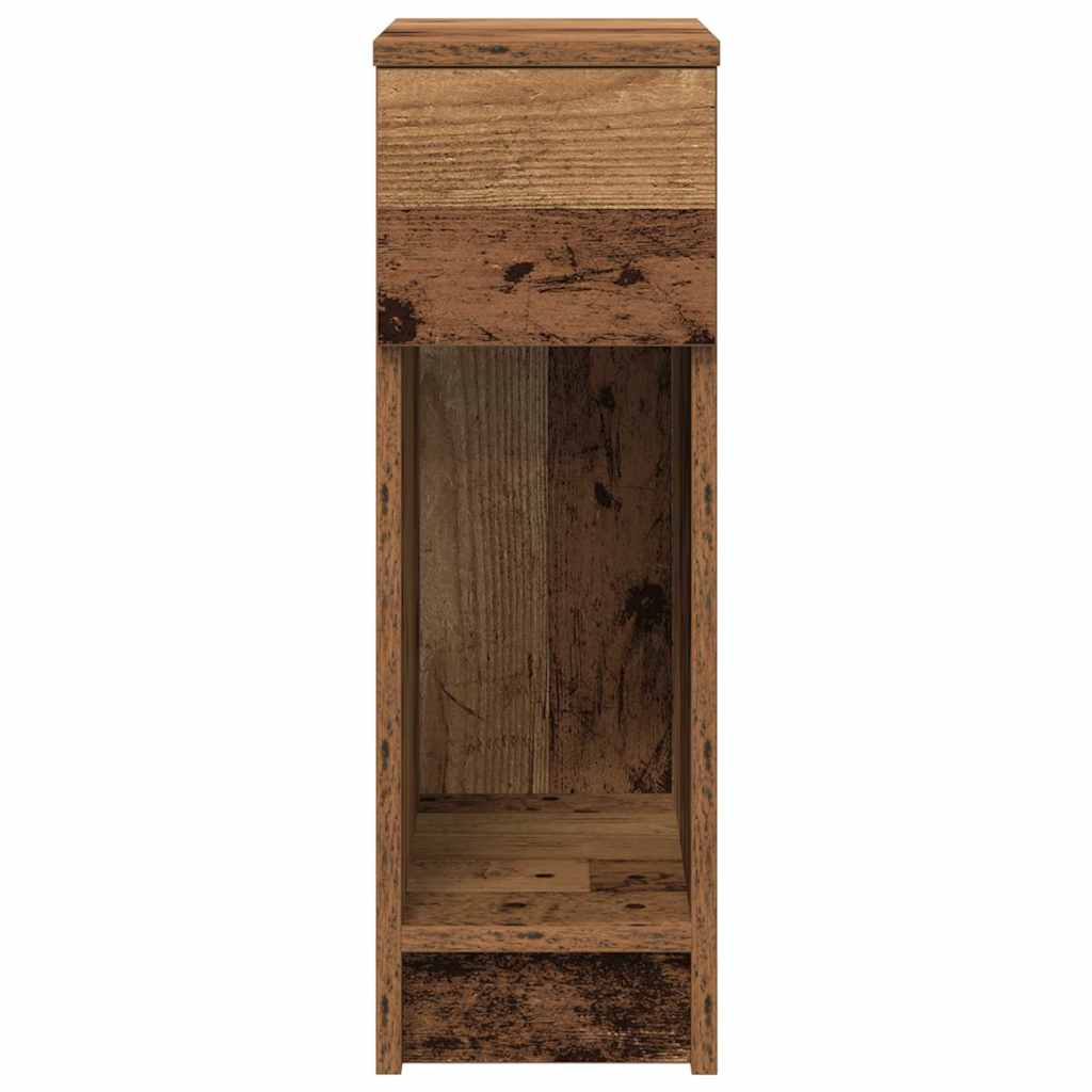 Bedside Cabinet with Drawer Old Wood 20x36x60 cm