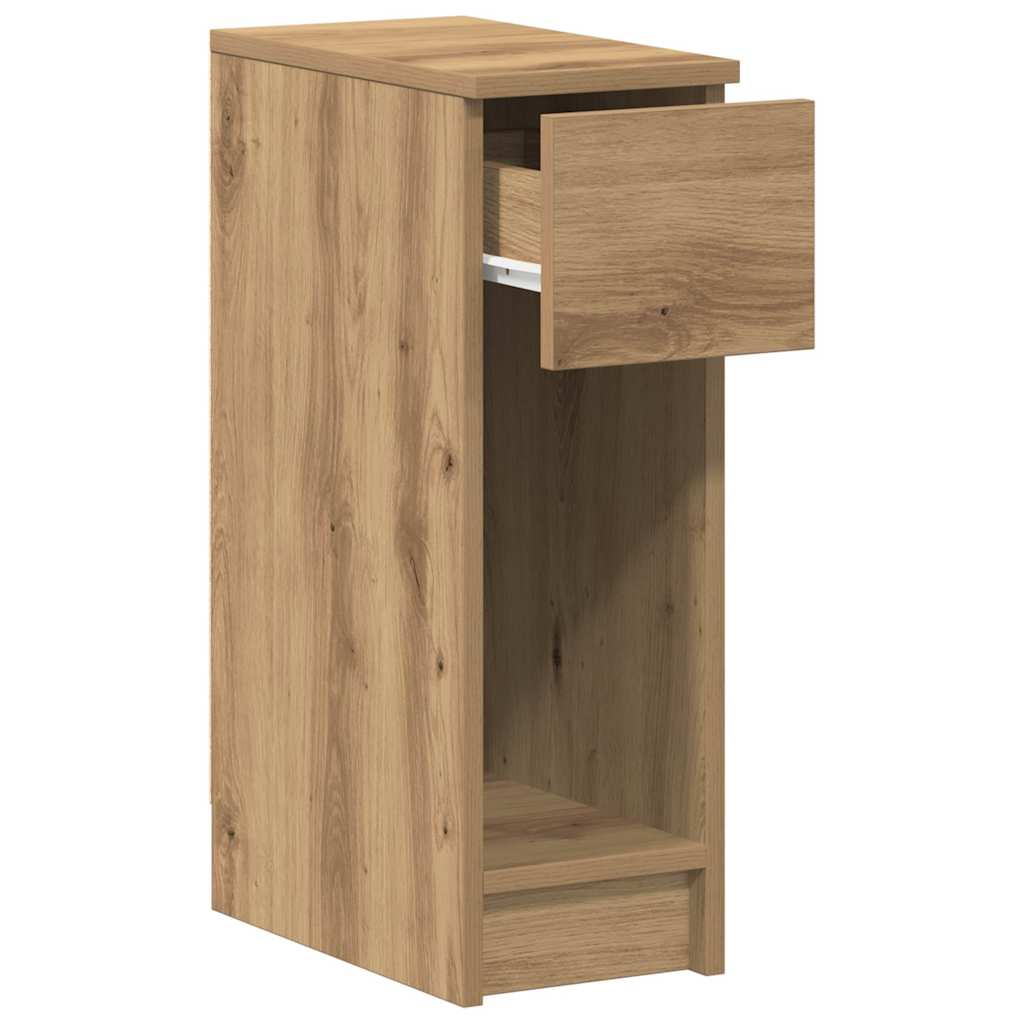 Bedside Cabinet with Drawer Artisan Oak 20x36x60 cm
