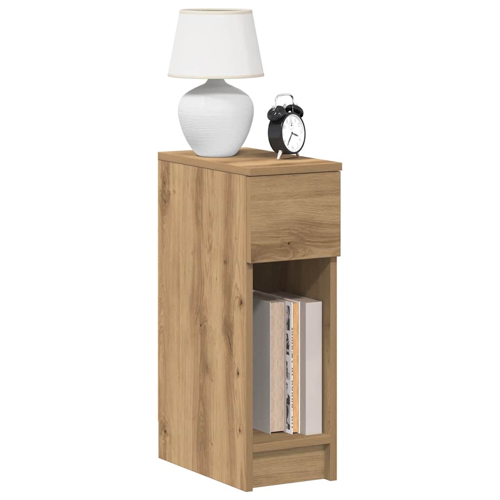 Bedside Cabinet with Drawer Artisan Oak 20x36x60 cm