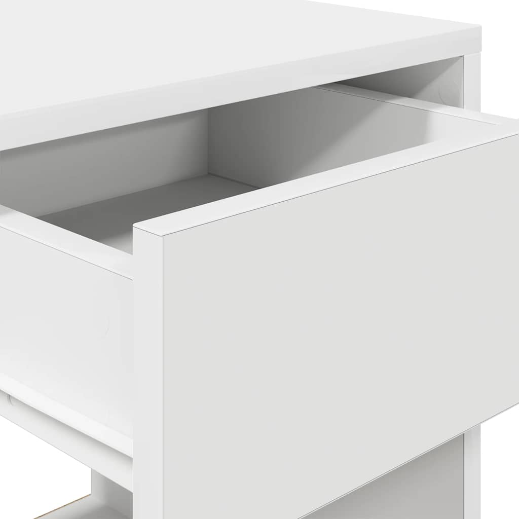 Bedside Cabinets with Drawer 2 pcs White 35x34x66.5 cm