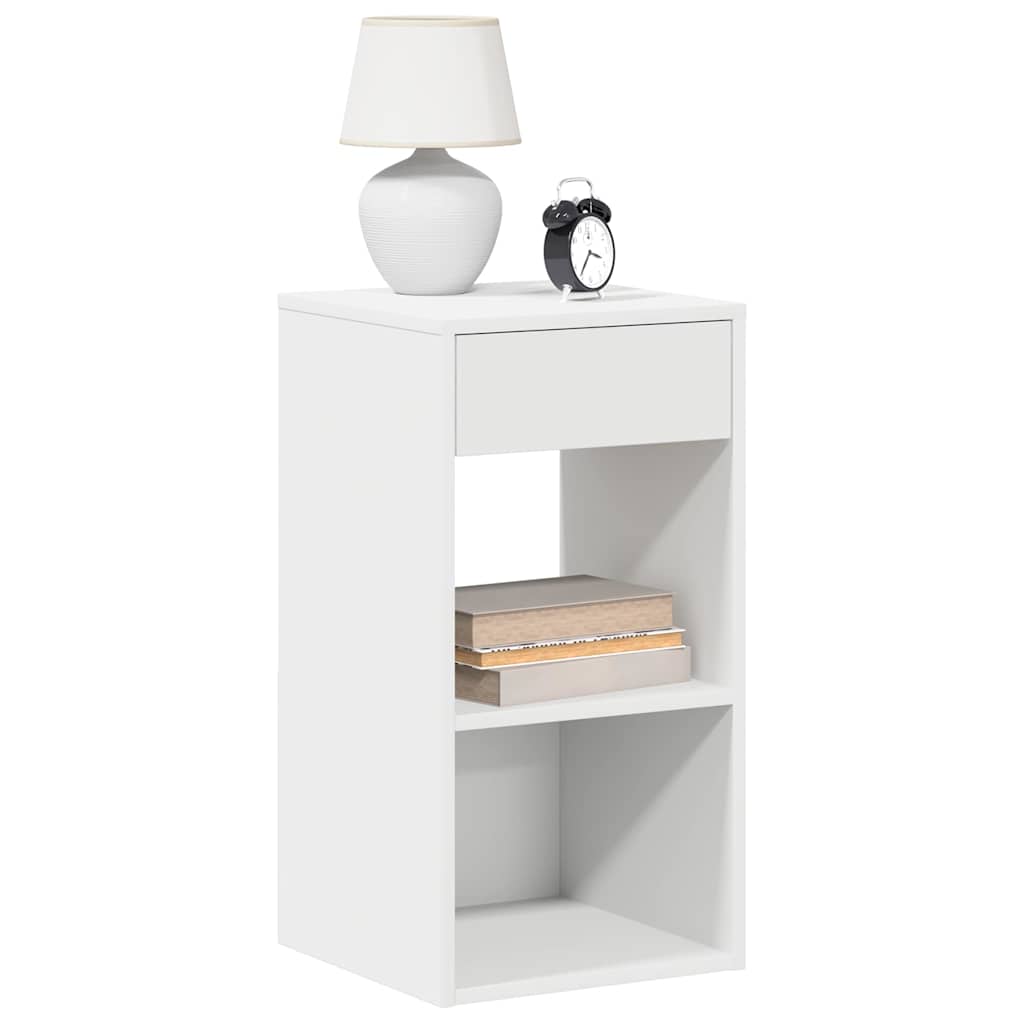 Bedside Cabinets with Drawer 2 pcs White 35x34x66.5 cm
