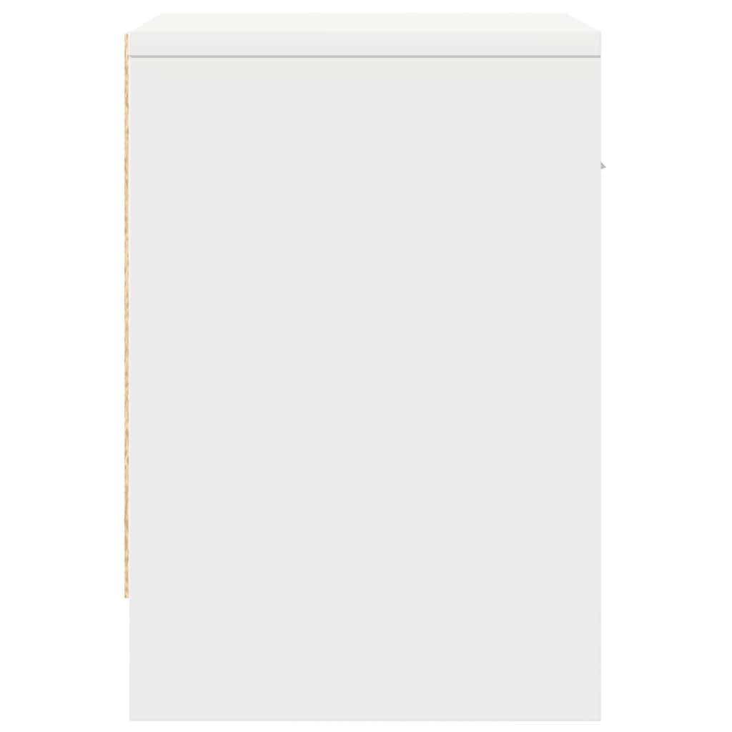 Bedside Cabinet with Drawer White 39x28x41 cm