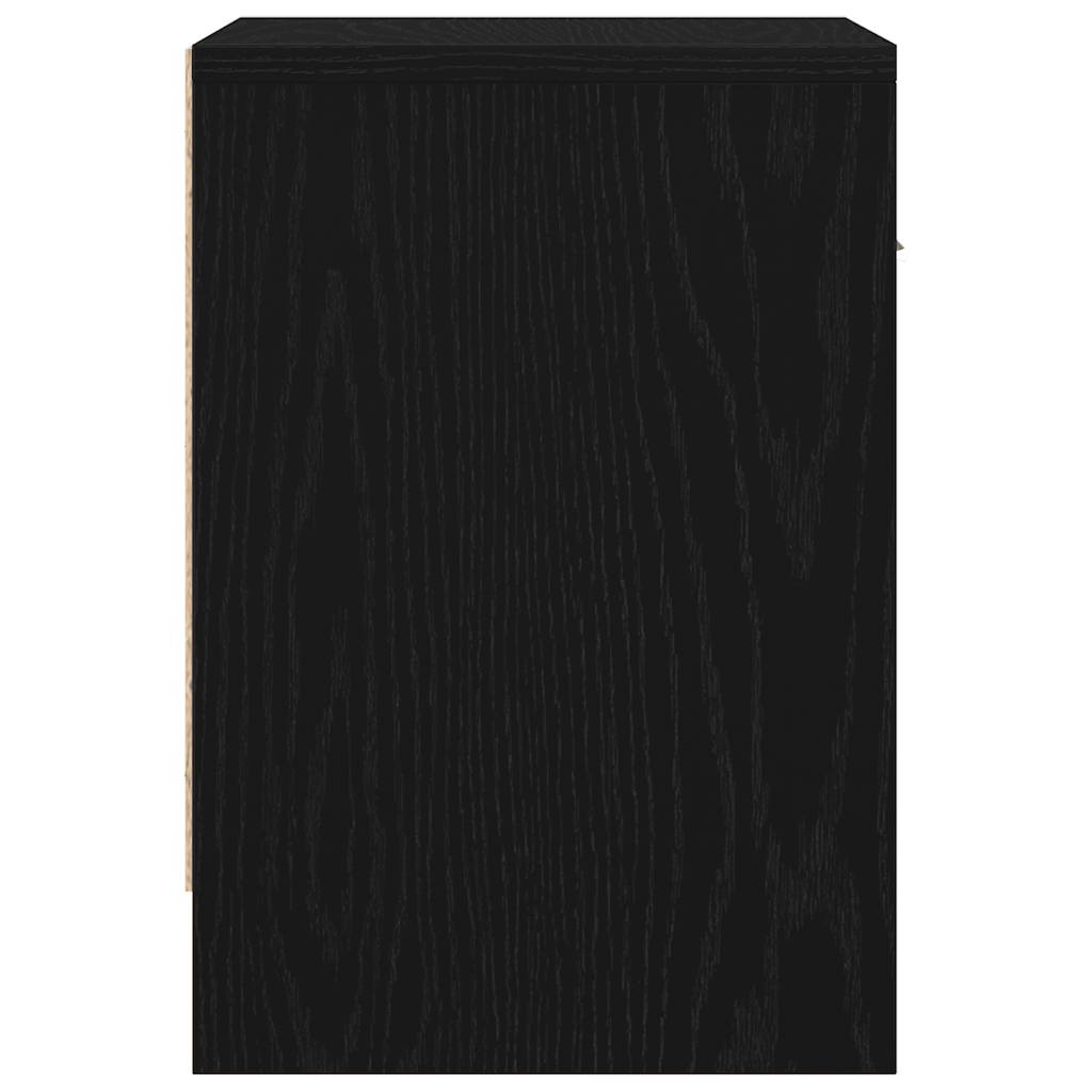 Bedside Cabinets 2 pcs with Drawer Black 39x28x41 cm