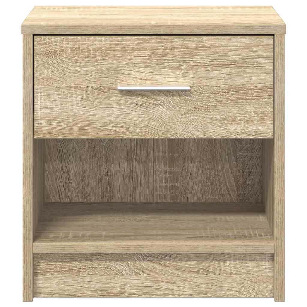 Bedside Cabinets 2 pcs with Drawer Sonoma Oak 39x28x41 cm