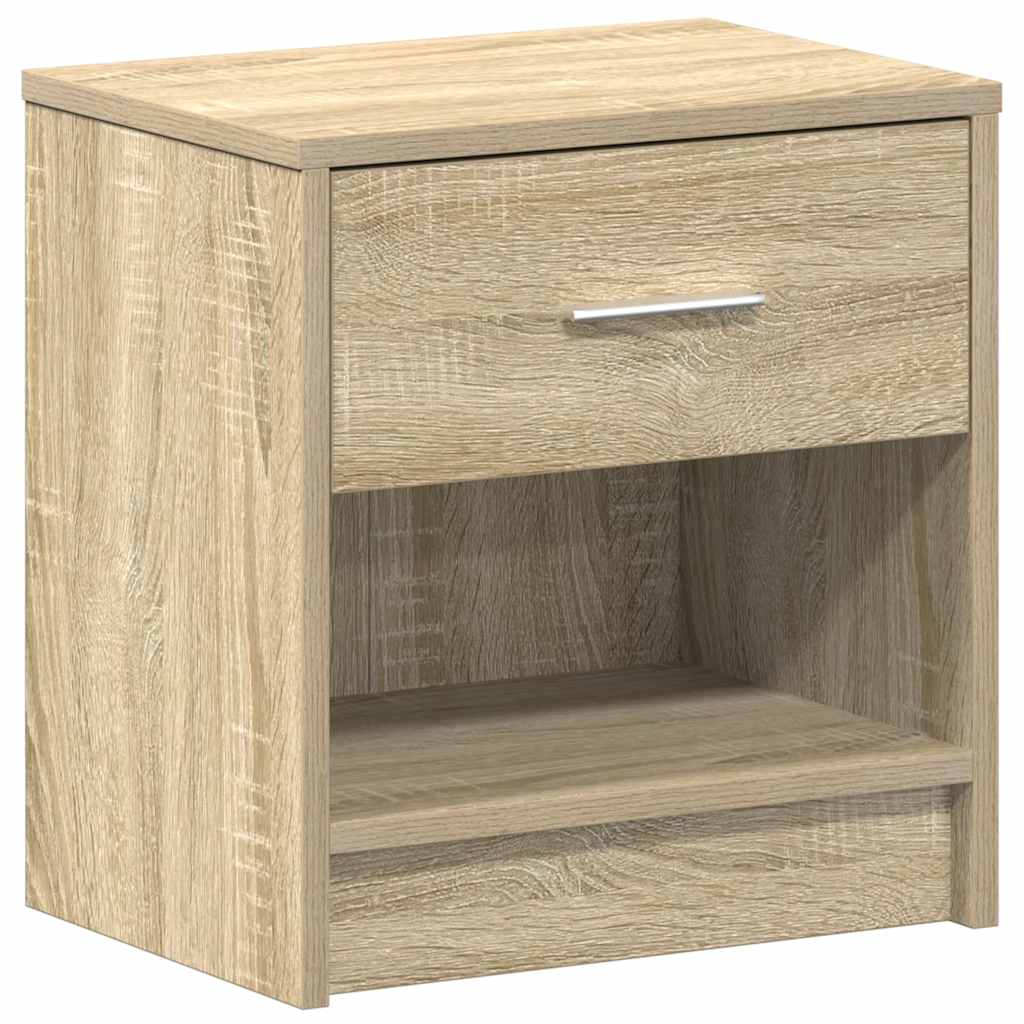 Bedside Cabinets 2 pcs with Drawer Sonoma Oak 39x28x41 cm