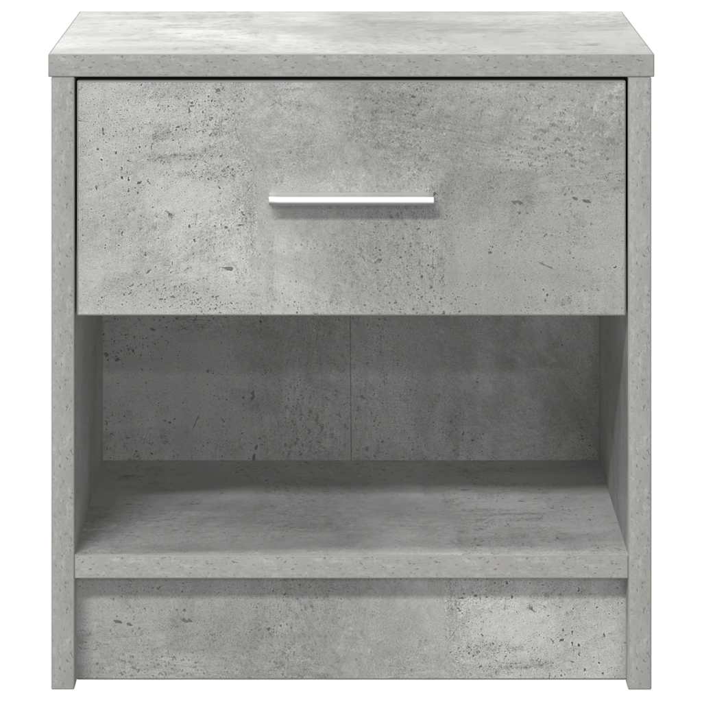 Bedside Cabinet with Drawer Concrete Grey 39x28x41 cm