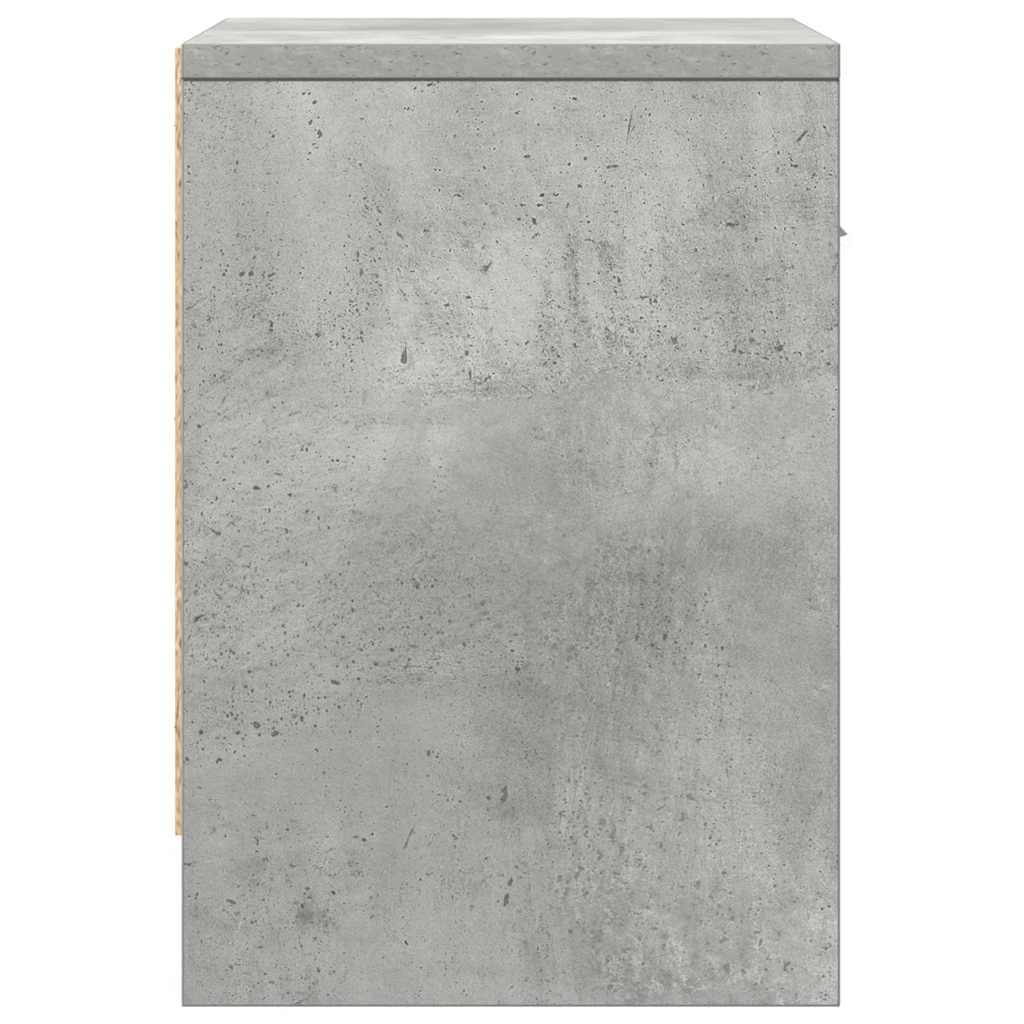Bedside Cabinet with Drawer Concrete Grey 39x28x41 cm