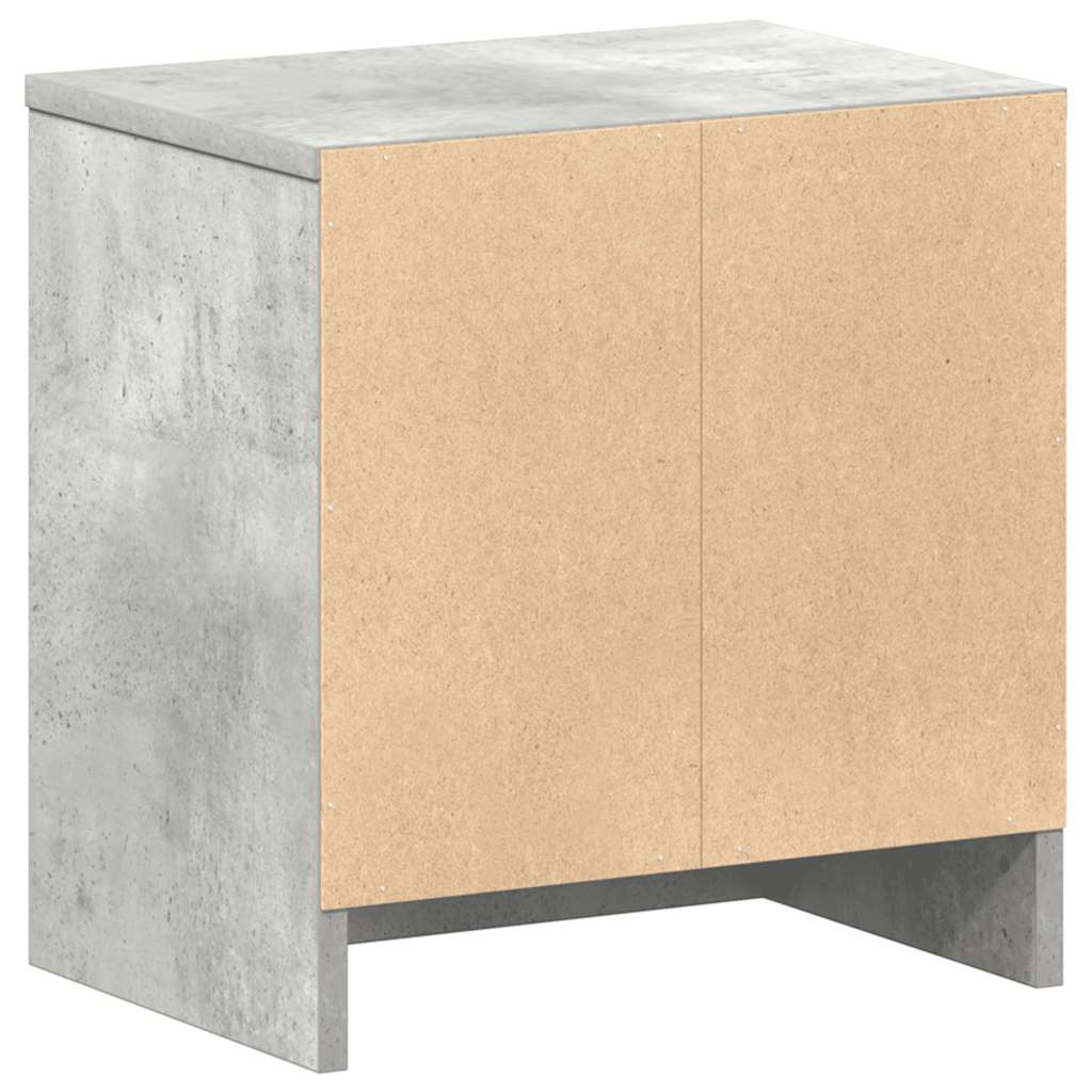 Bedside Cabinet with Drawer Concrete Grey 39x28x41 cm