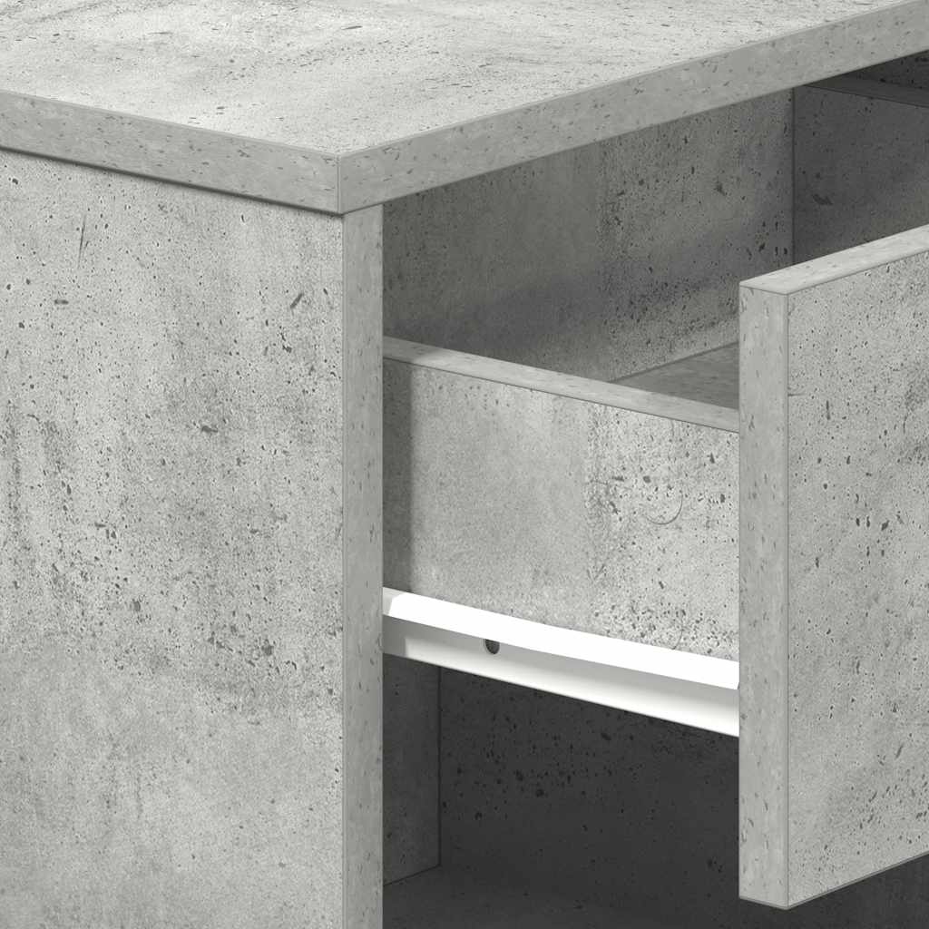 Bedside Cabinet with Drawer Concrete Grey 39x28x41 cm