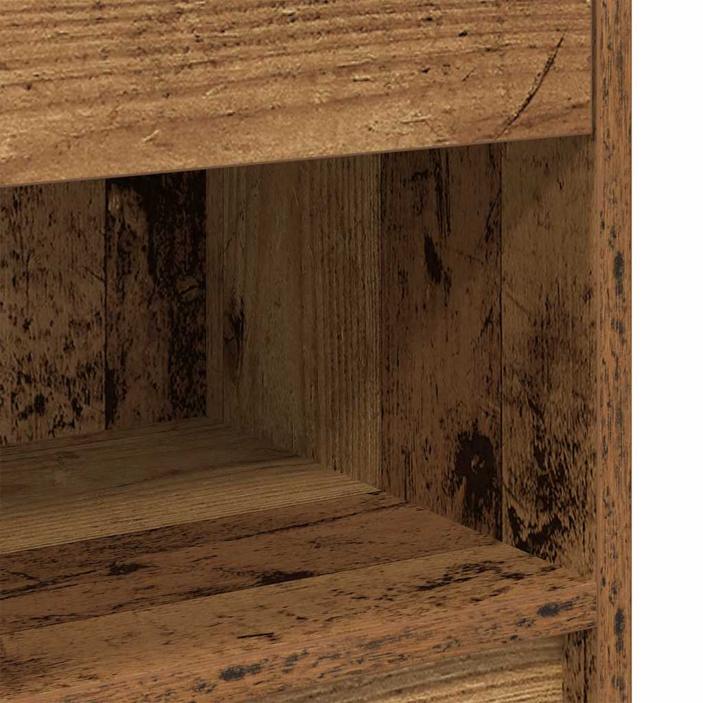 Bedside Cabinets 2 pcs with Drawer Old Wood 39x28x41 cm