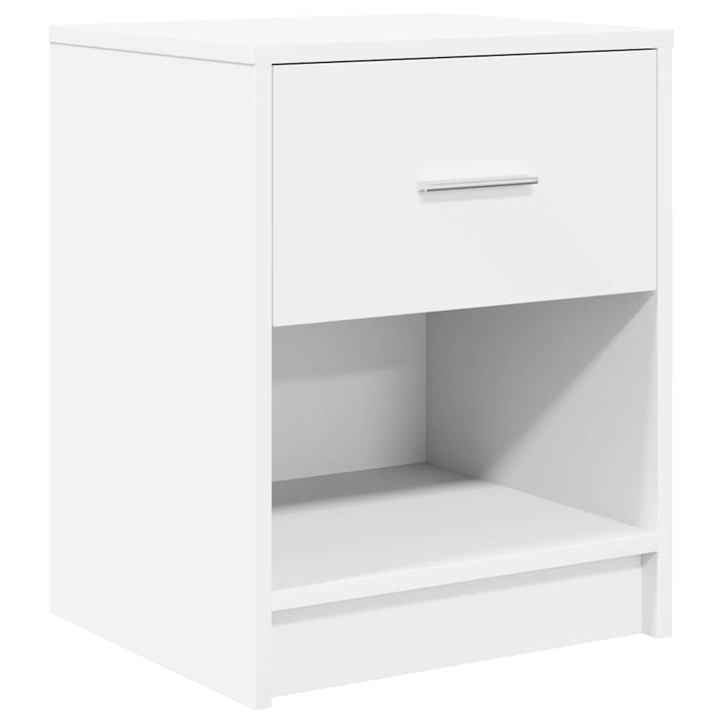Bedside Cabinet with Drawer White 40x34x50 cm