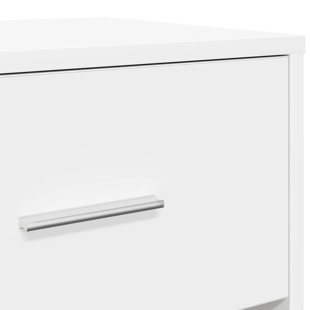 Bedside Cabinet with Drawer White 40x34x50 cm