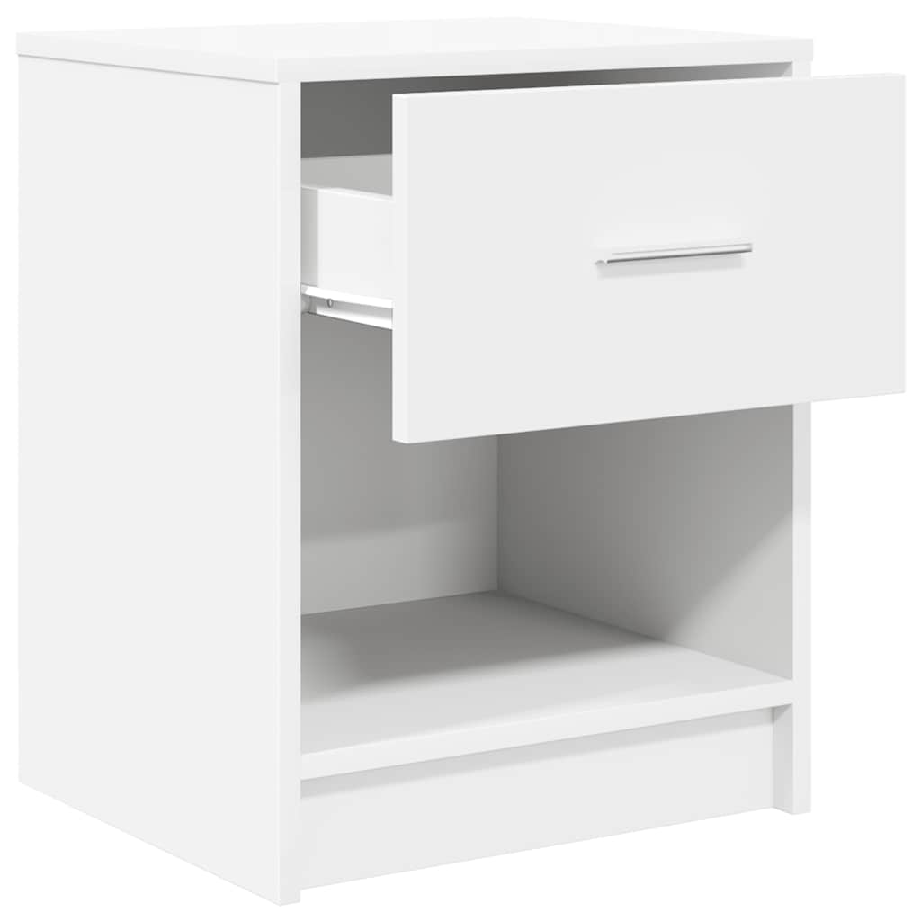 Bedside Cabinets 2 pcs with Drawer White 40x34x50 cm
