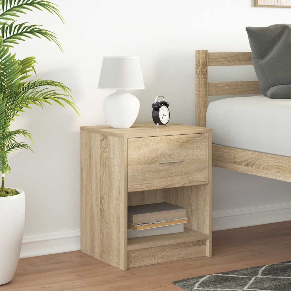 Bedside Cabinet with Drawer Sonoma Oak 40x34x50 cm