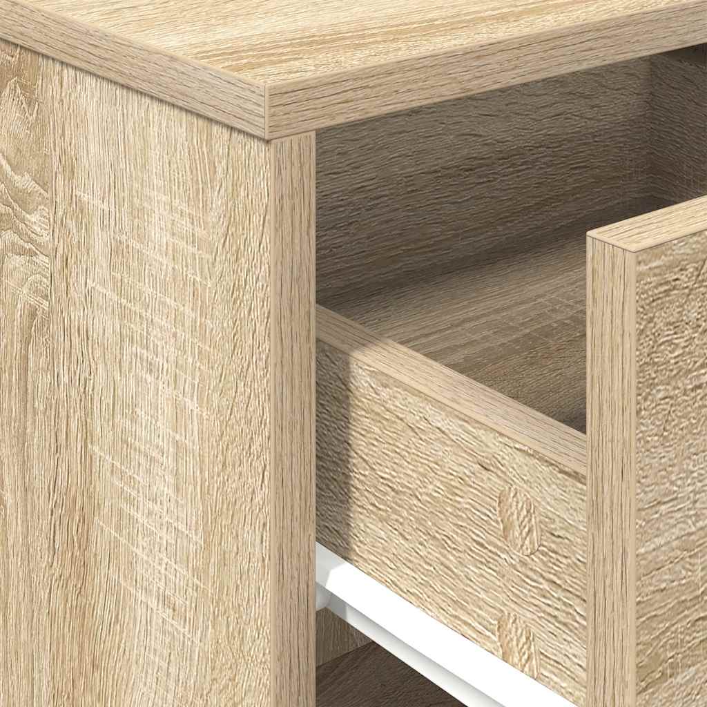 Bedside Cabinets 2 pcs with Drawer Sonoma Oak 40x34x50 cm